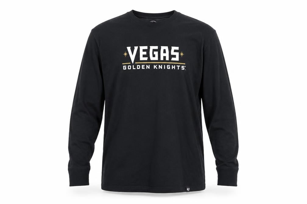 47 Men's Black Vegas Golden Knights Long Sleeve T-Shirt Size M