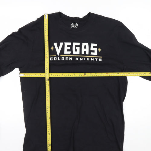 47 Men's Black Vegas Golden Knights Long Sleeve T-Shirt Size M
