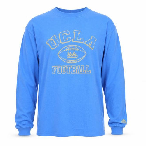 Adidas Men's Blue UCLA Football Long Sleeve Cotton T-Shirt M