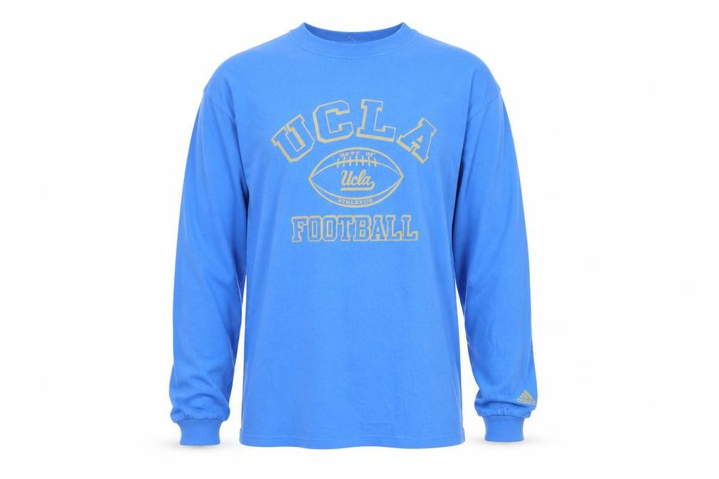 Adidas Men's Blue UCLA Football Long Sleeve Cotton T-Shirt M