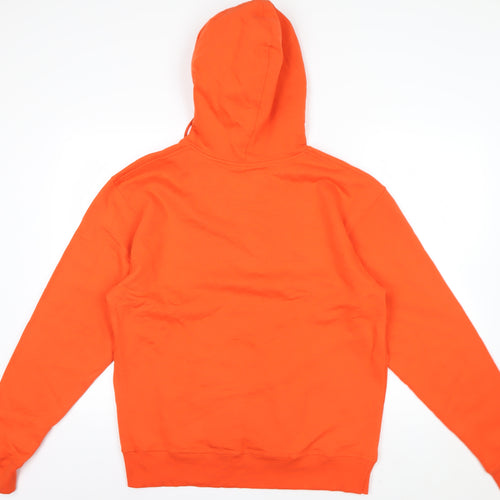 Champion Men's Orange Pullover Hoodie Size M Regular Fit Fleece
