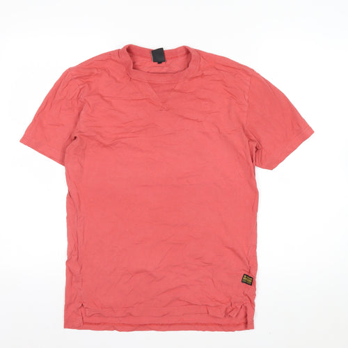 G-Star Raw Men's Red XS Crew Neck Cotton T-Shirt