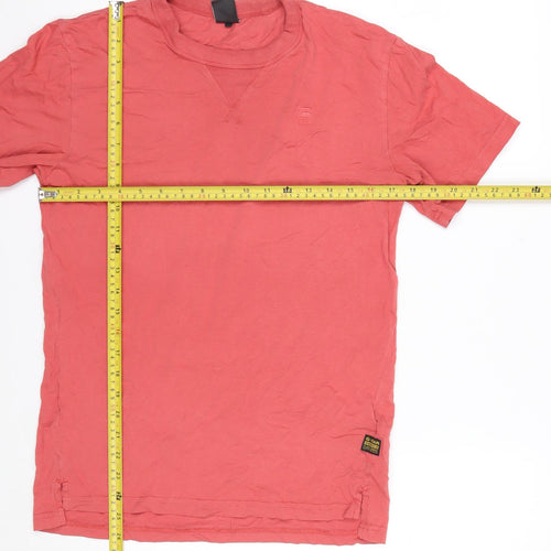 G-Star Raw Men's Red XS Crew Neck Cotton T-Shirt