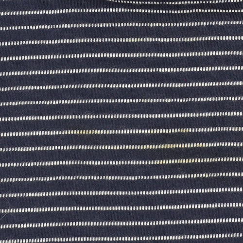 Mantaray Women Blue Striped 3/4 Sleeve Cotton Jersey Top Size 16