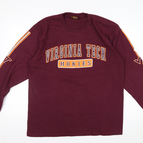 NCC Gold Apparel Men’s Red Long Sleeve Virginia Tech T-Shirt L