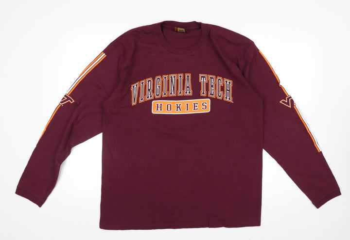 NCC Gold Apparel Men’s Red Long Sleeve Virginia Tech T-Shirt L