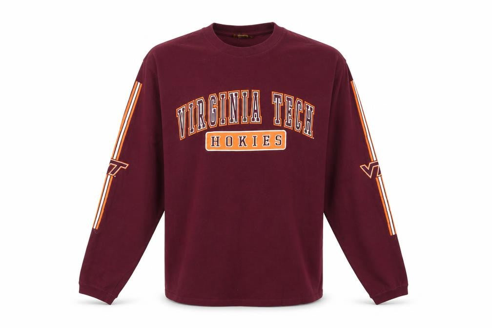 NCC Gold Apparel Men’s Red Long Sleeve Virginia Tech T-Shirt L
