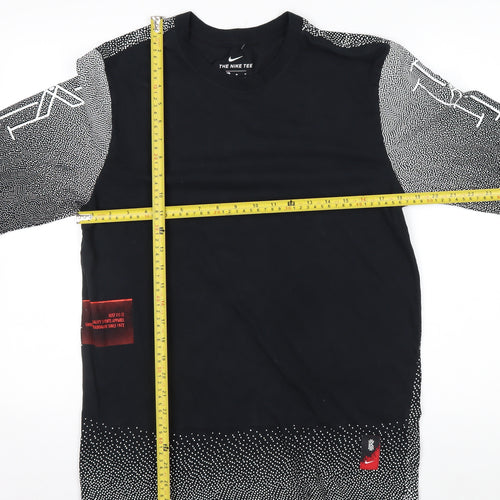 Nike Men's Black Long Sleeve Dri-Fit Graphic Casual Shirt Size M