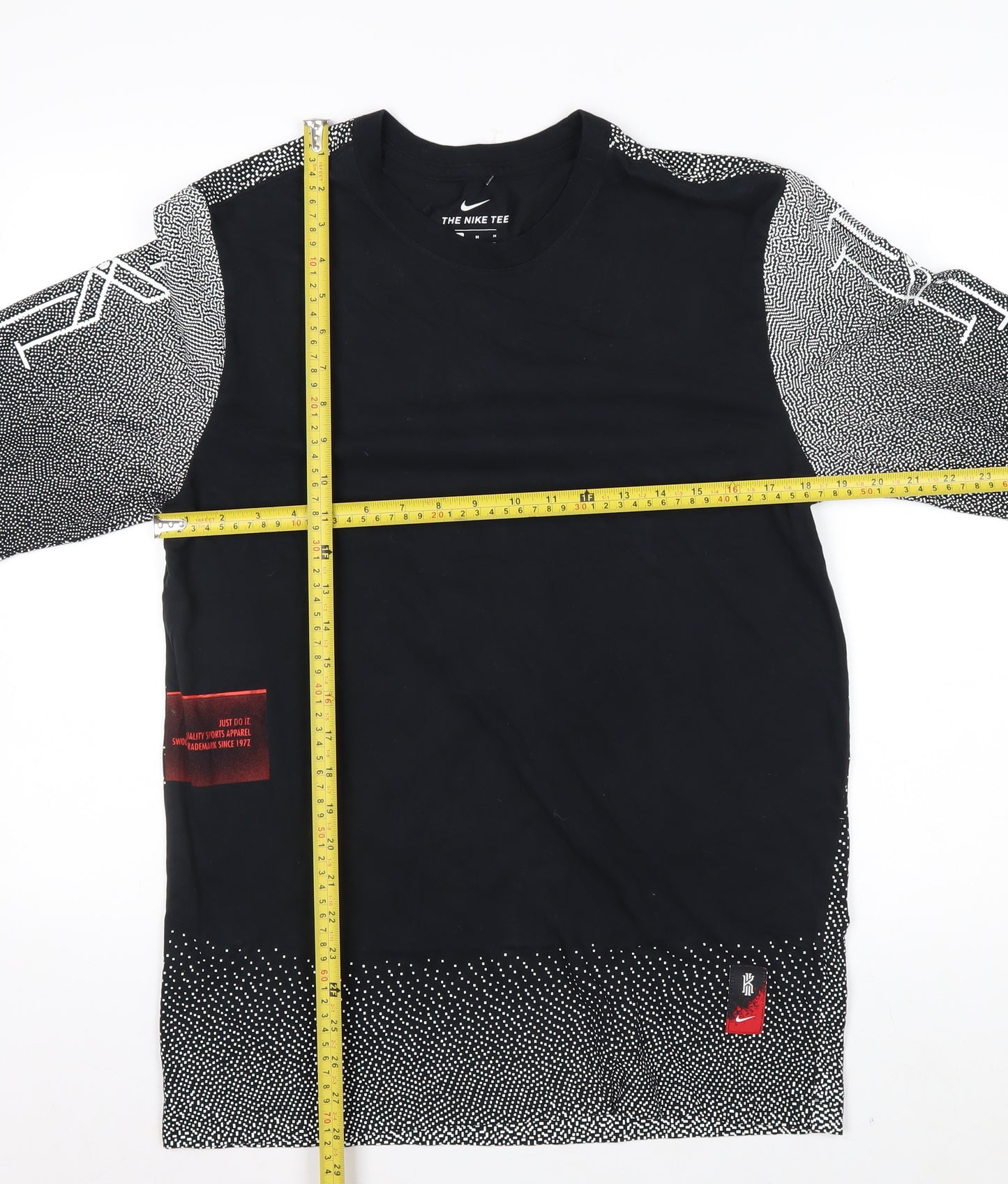 Nike Men's Black Long Sleeve Dri-Fit Graphic Casual Shirt Size M