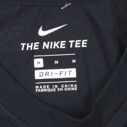 Nike Men's Black Long Sleeve Dri-Fit Graphic Casual Shirt Size M
