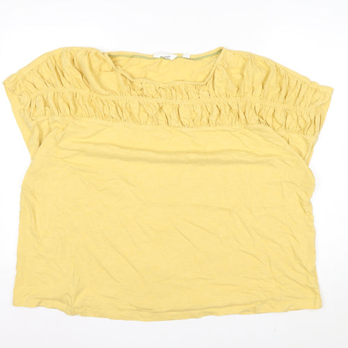 White Stuff Womens Yellow Cotton Tunic Blouse Size 24