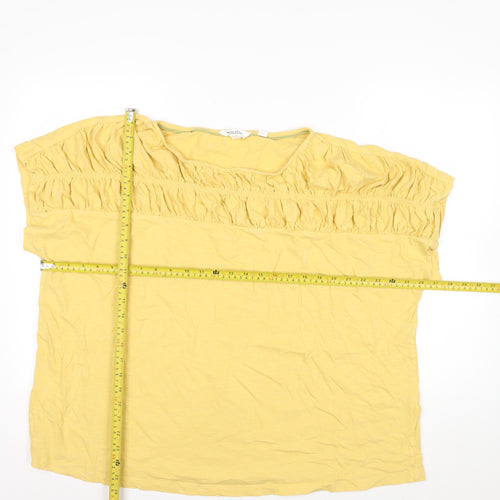 White Stuff Womens Yellow Cotton Tunic Blouse Size 24