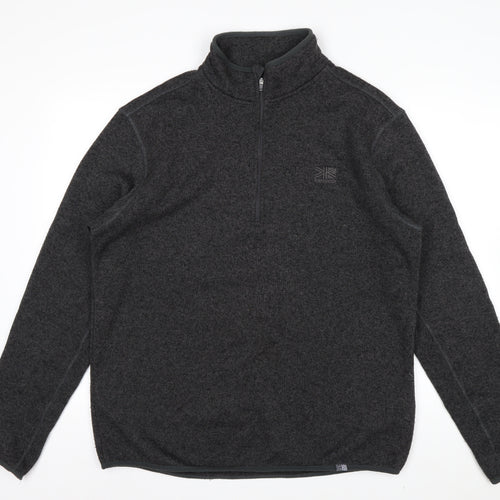 Karrimor Men's Grey XL Fleece 1/4 Zip Pullover Sweatshirt