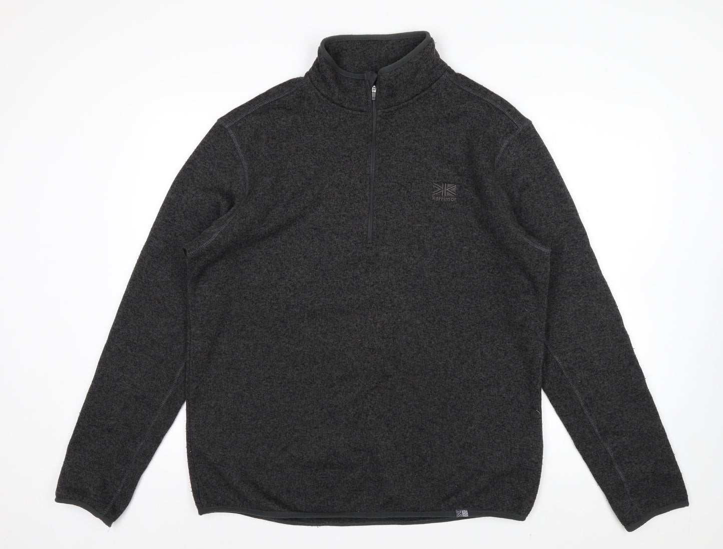 Karrimor Men's Grey XL Fleece 1/4 Zip Pullover Sweatshirt