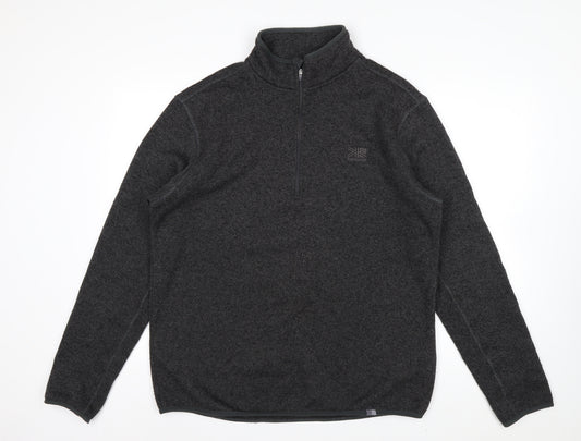 Karrimor Men's Grey XL Fleece 1/4 Zip Pullover Sweatshirt
