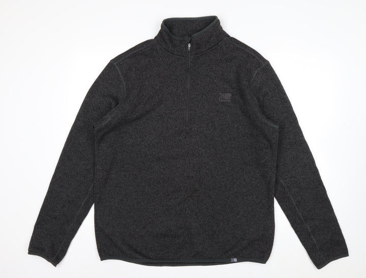 Karrimor Men's Grey XL Fleece 1/4 Zip Pullover Sweatshirt