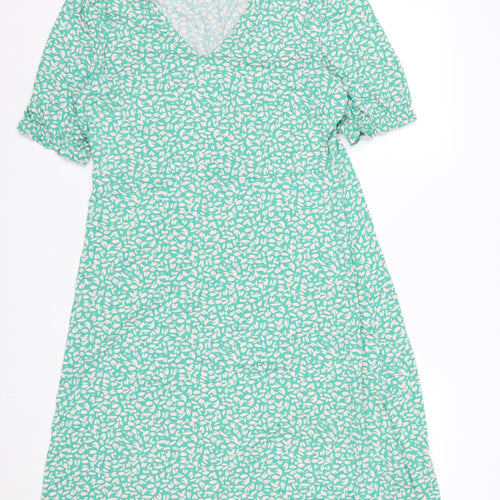Marks and Spencer Women’s Green Floral A-Line Long Dress Size 14