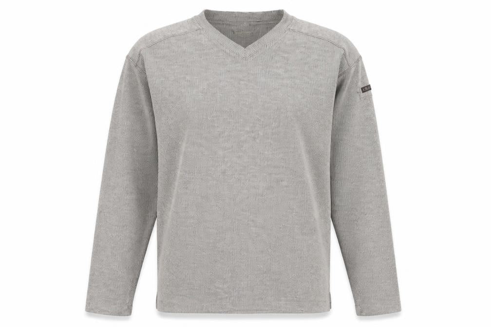 Ted Baker Men’s Grey V-Neck Long Sleeve Knit Top Size L
