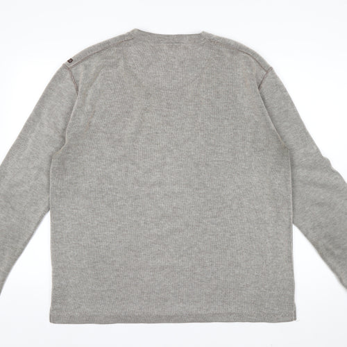 Ted Baker Men’s Grey V-Neck Long Sleeve Knit Top Size L