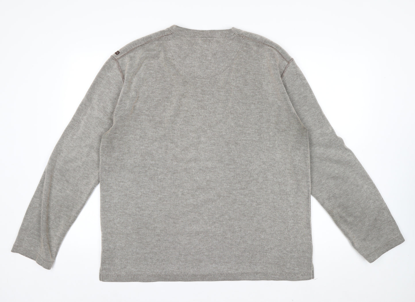 Ted Baker Men’s Grey V-Neck Long Sleeve Knit Top Size L