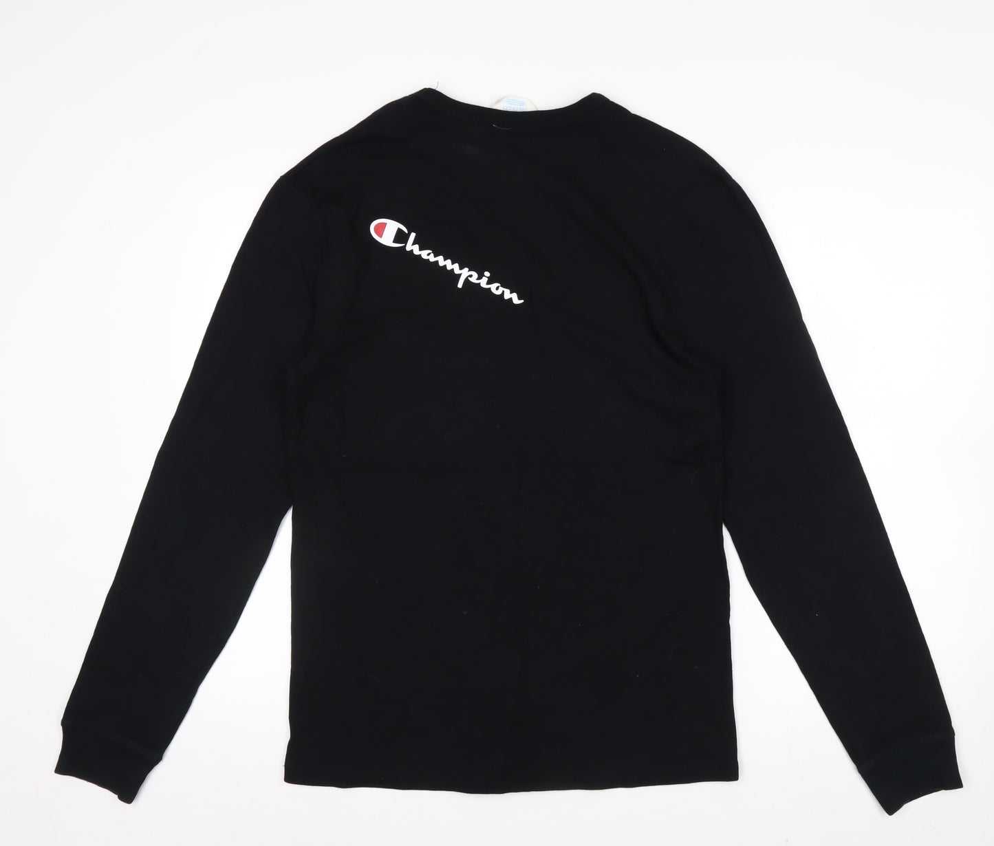 Champion Men's Black Long Sleeve Graphic Sports Top Size M