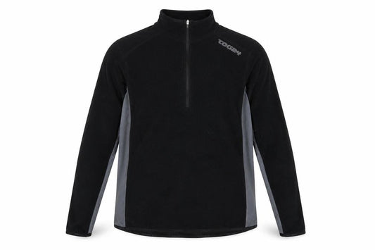 TOG24 Men's Black Fleece 1/4 Zip Pullover Sweatshirt Size L