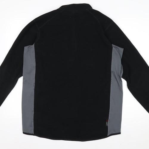 TOG24 Men's Black Fleece 1/4 Zip Pullover Sweatshirt Size L