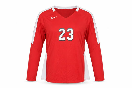Nike Women's Red Long Sleeve Volleyball Jersey Top Size L
