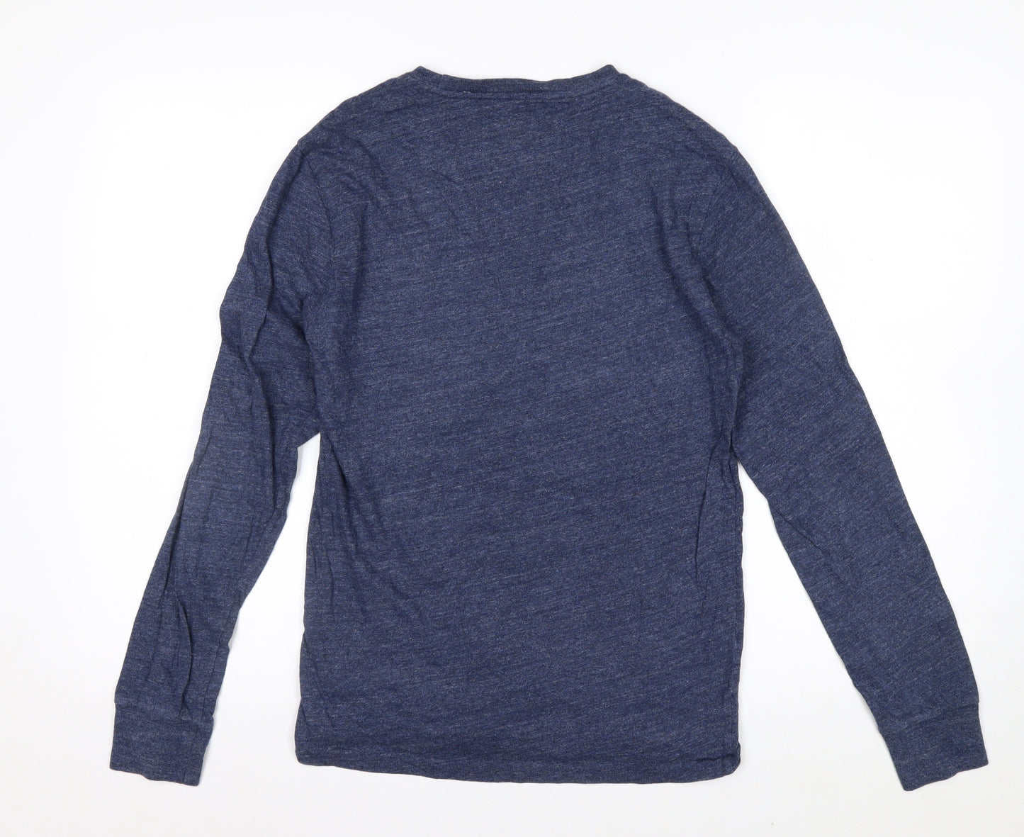 Ralph Lauren Men Blue Slim Fit Long Sleeve Cotton Crew Neck Top S