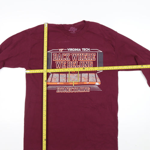 Blue 84 Men’s Red Long Sleeve Virginia Tech Cotton Graphic Top Size M