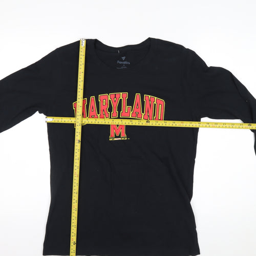 Fanatics Men’s Black Maryland Long Sleeve Cotton Graphic Top M