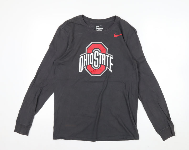 Nike Men's Black Ohio State Long Sleeve Athletic Cut T-Shirt Size S