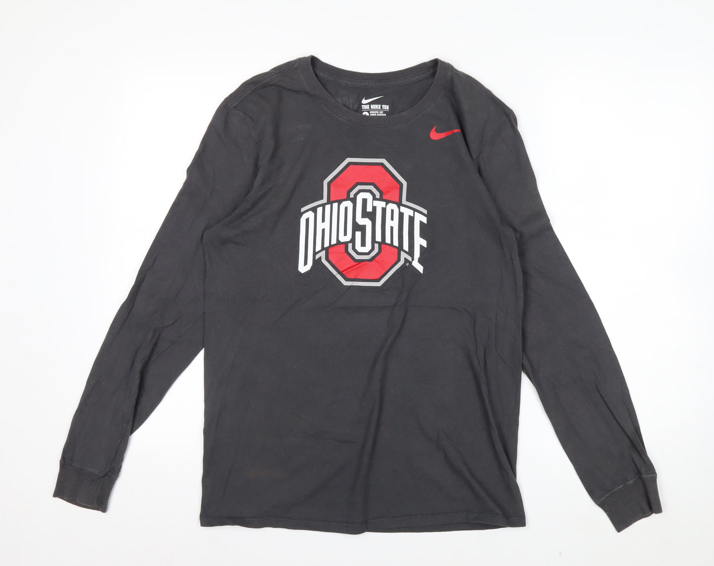 Nike Men's Black Ohio State Long Sleeve Athletic Cut T-Shirt Size S