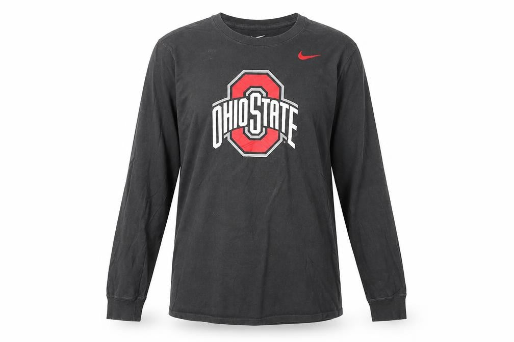 Nike Men's Black Ohio State Long Sleeve Athletic Cut T-Shirt Size S
