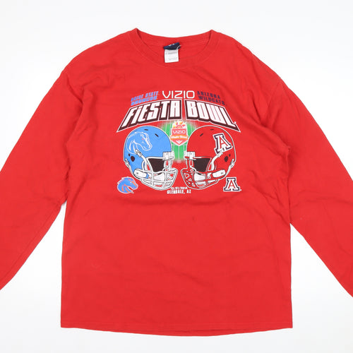 Blue 84 Men's Red Fiesta Bowl Long Sleeve Graphic T-Shirt Size L