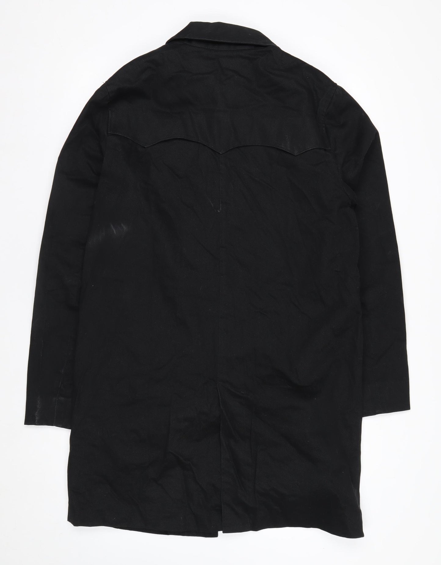 Fred Perry Men's Black Cotton Overcoat Jacket Size S Classic