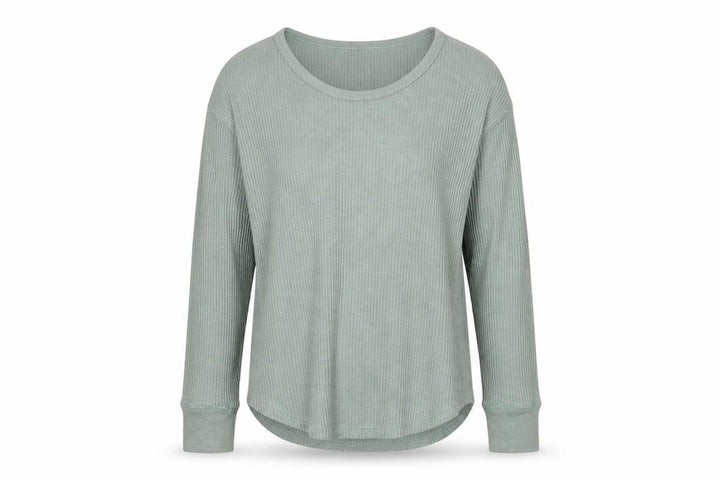 Gap Men's Green Long Sleeve Cotton Waffle Shirt Size M