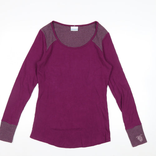 Columbia Women Purple Long Sleeve Basic Knit Top Size M