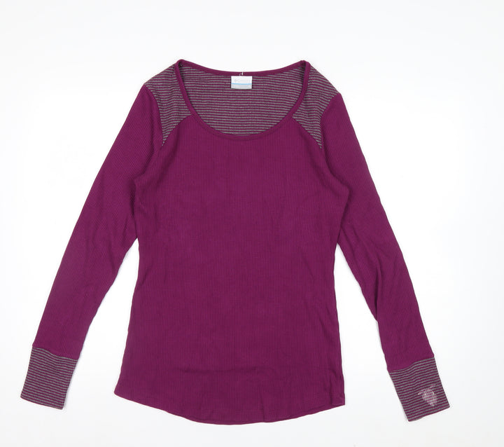 Columbia Women Purple Long Sleeve Basic Knit Top Size M