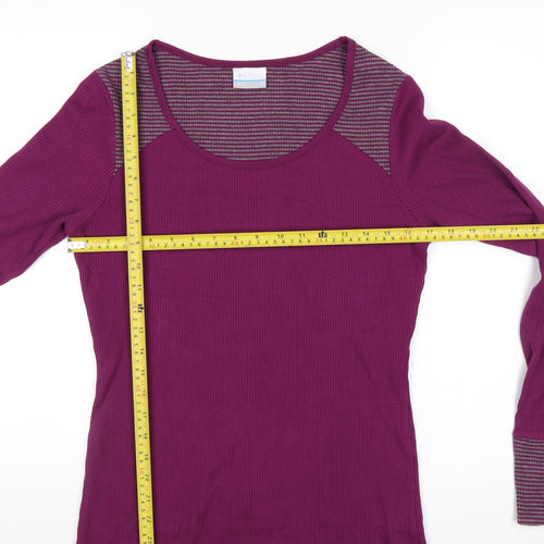 Columbia Women Purple Long Sleeve Basic Knit Top Size M