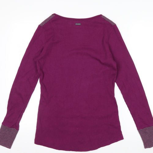 Columbia Women Purple Long Sleeve Basic Knit Top Size M