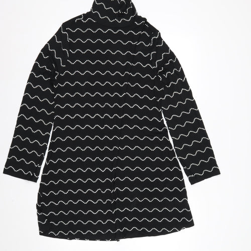 Marks and Spencer Women Black Size 16 Shift Dress Long Sleeve