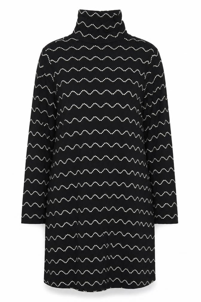 Marks and Spencer Women Black Size 16 Shift Dress Long Sleeve