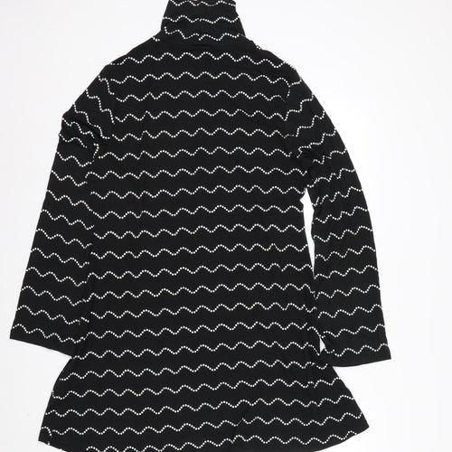 Marks and Spencer Women Black Size 16 Shift Dress Long Sleeve