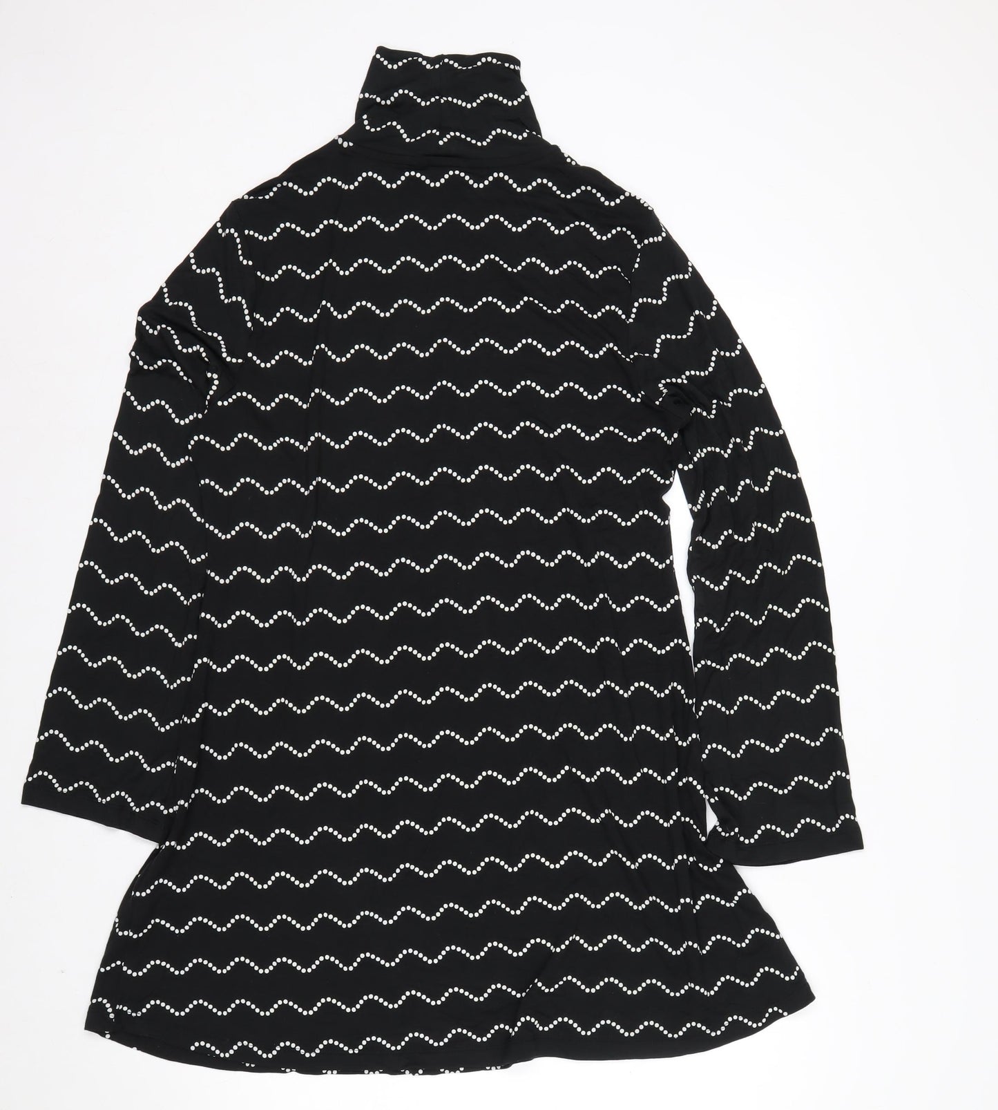 Marks and Spencer Women Black Size 16 Shift Dress Long Sleeve