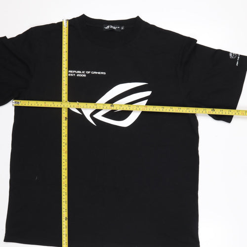 Republic of Gamers Men's Black XL Graphic Cotton T-Shirt