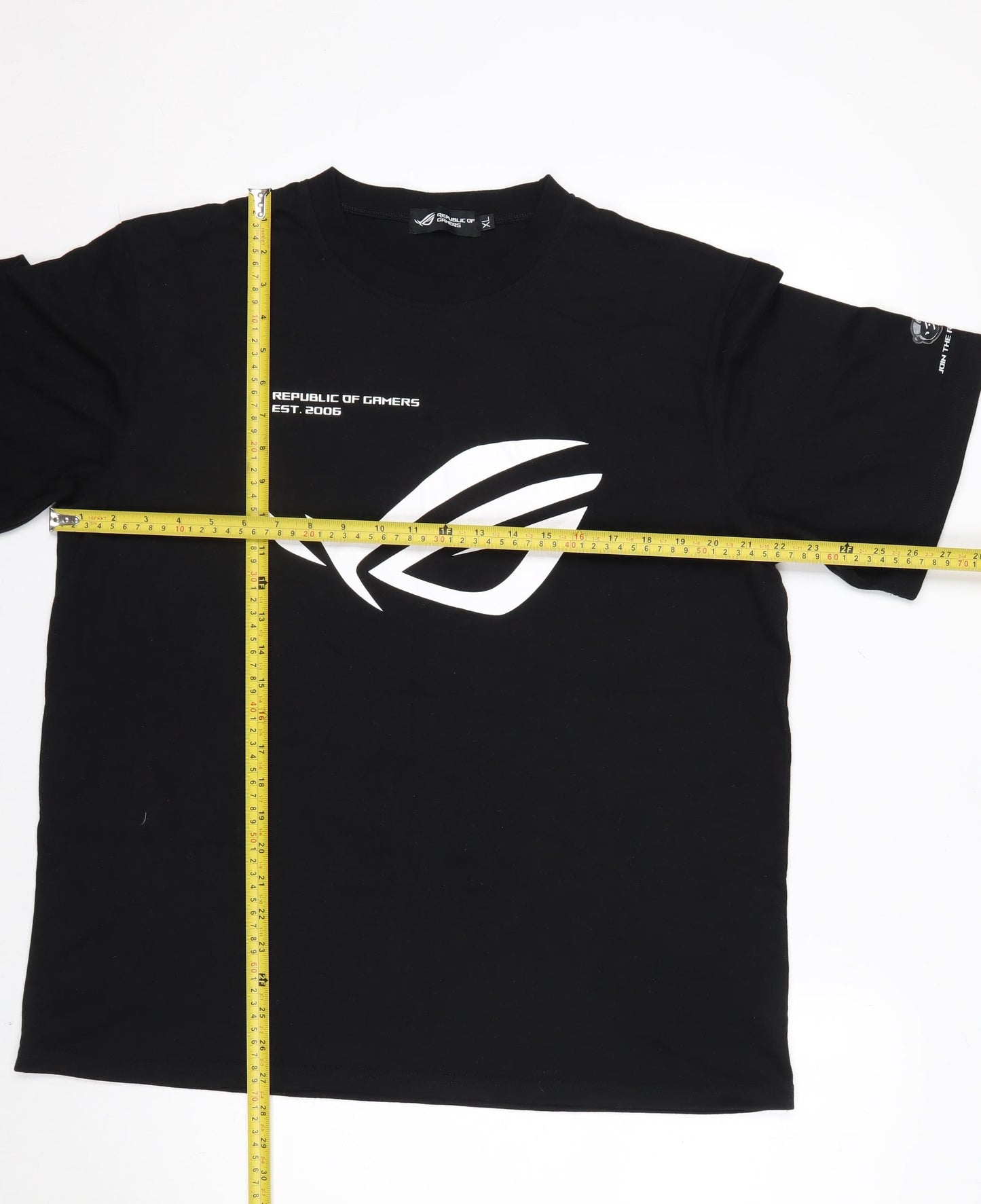 Republic of Gamers Men's Black XL Graphic Cotton T-Shirt