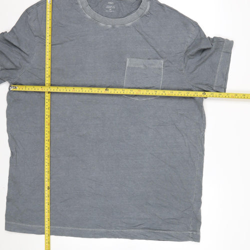Marks and Spencer Mens Grey 2XL Relaxed Fit Cotton T-Shirt