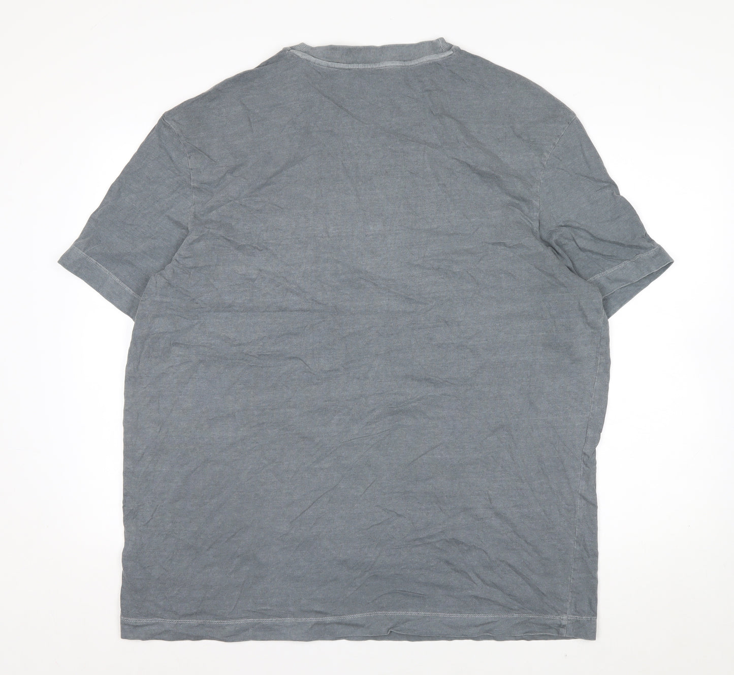 Marks and Spencer Mens Grey 2XL Relaxed Fit Cotton T-Shirt