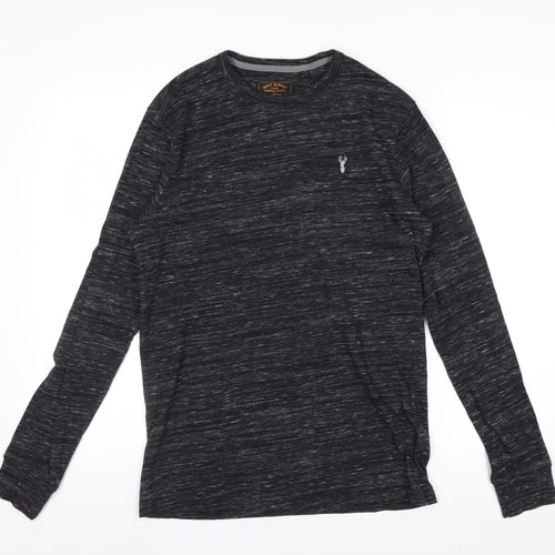 Next Men’s Grey Long Sleeve Crew Neck Cotton Blend Top Size S